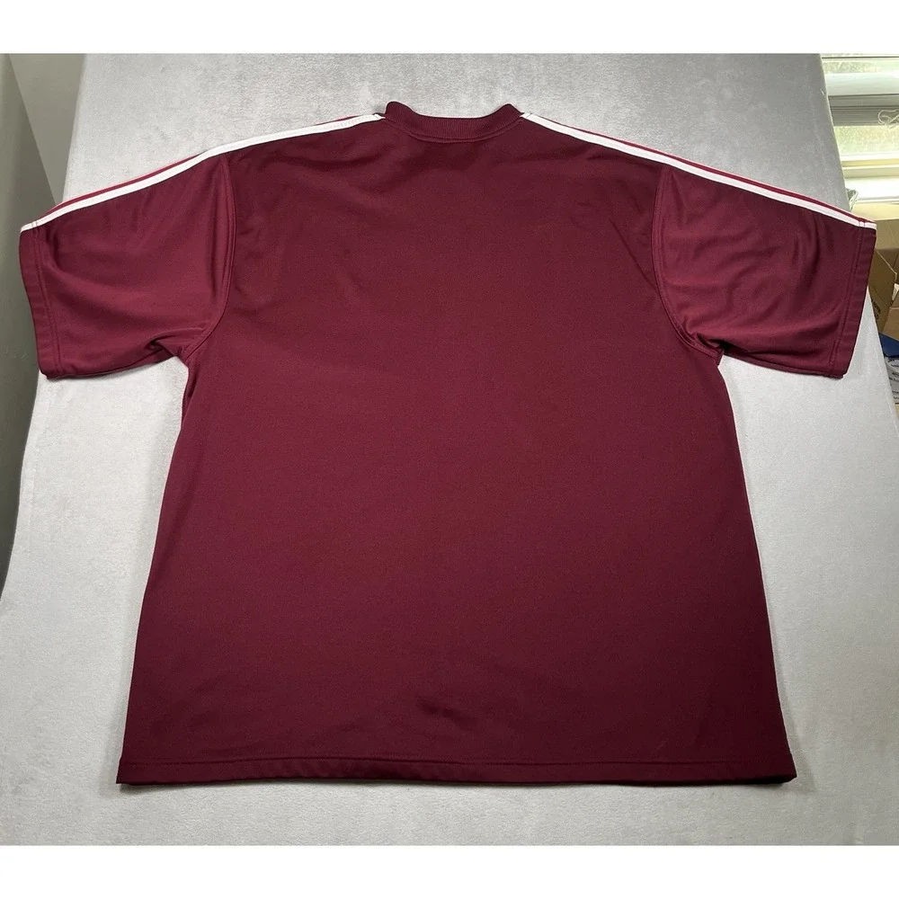 Vintage Adidas Shooters Jersey Men's 2XL Burgundy Snap Front 90s Y2K Hip Hop